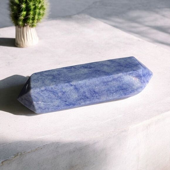 Blue Aventurine Double Terminated Meditation Wand (7) - Picture 1 of 9